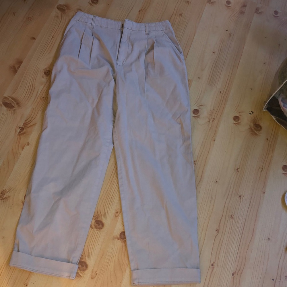 Pleated High Waisted khaki GAP TEEN/JR pants
